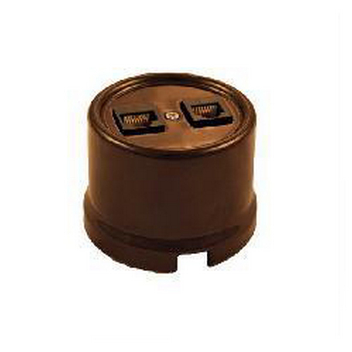 Bironi Лизетта - Ретро розетки и выключатели Розетка BIRONI Лизетта Керамика Коричневый 2-ая RJ45 B1-302-02