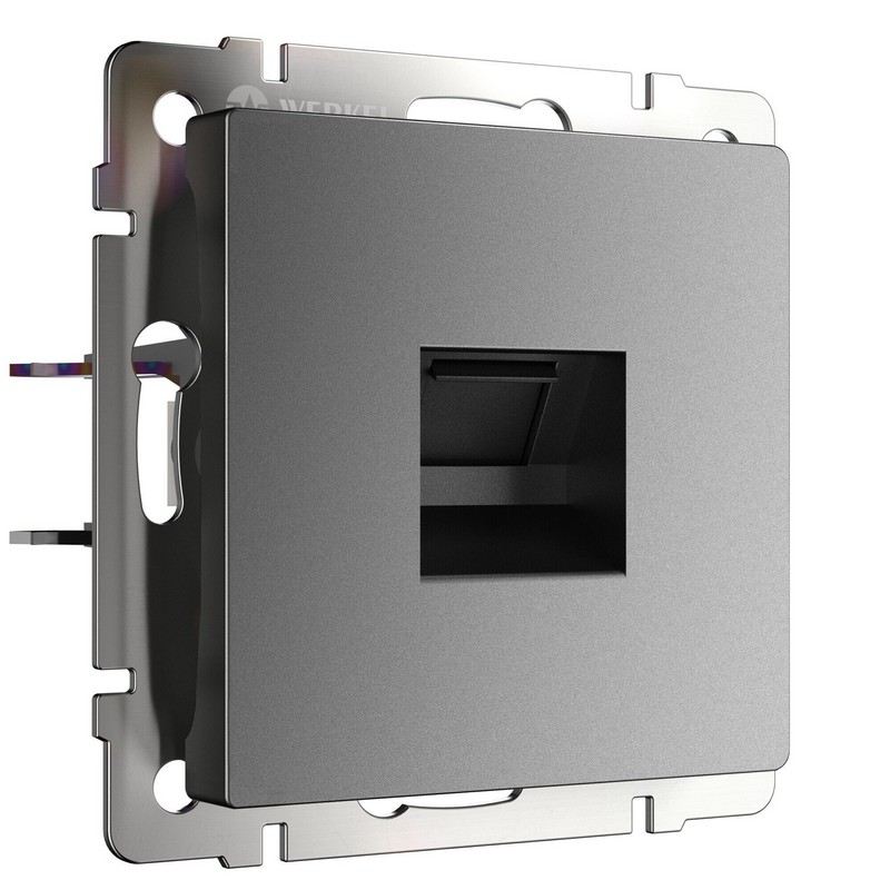 Werkel Графит матовый Розетка Werkel Ethernet RJ-45 (графит матовый) W1181064