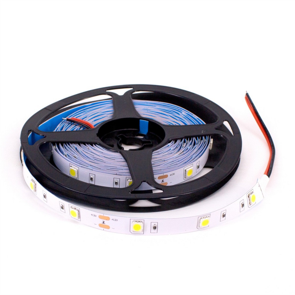 Светодиодная лента белая нейтральная Лента светодиодная LEEK 5050-30 7,2Вт 4000K IP20 12В (5м) LE010616-006