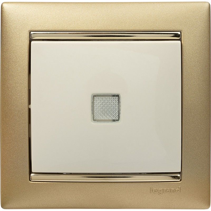 Legrand Valena Classic Кремовый Выключатель Legrand Valena Крем 1-клавишный с подсветкой 774310