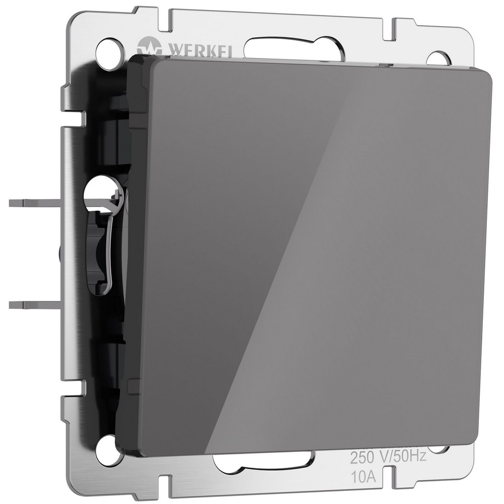Werkel Графит акрил Выключатель Werkel одноклавишный проходной (графит акрил) W11120440