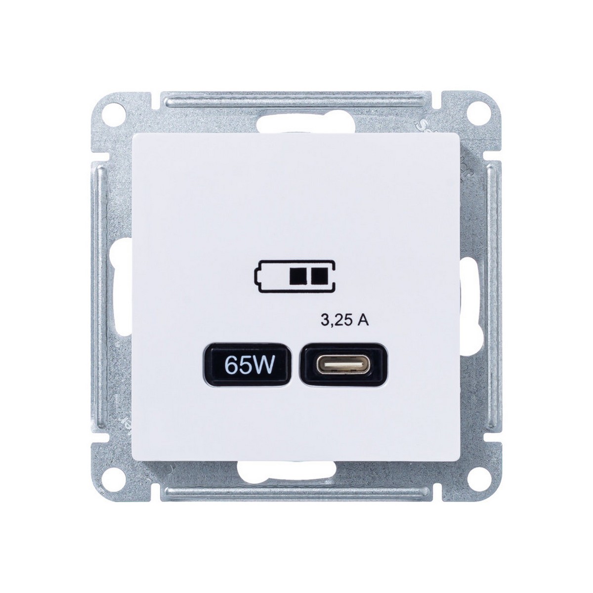 AtlasDesign Лотос Розетка Systeme Electric AtlasDesign Лотос USB тип-С 65Вт QC, PD, ATN001327