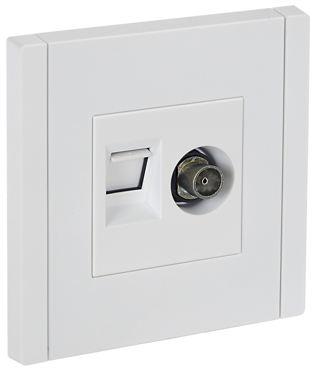 IEK FORTE&PIANO Белый Розетка IEK FORTE&PIANO Белый двойная TV+RJ45 кат.6 FP237