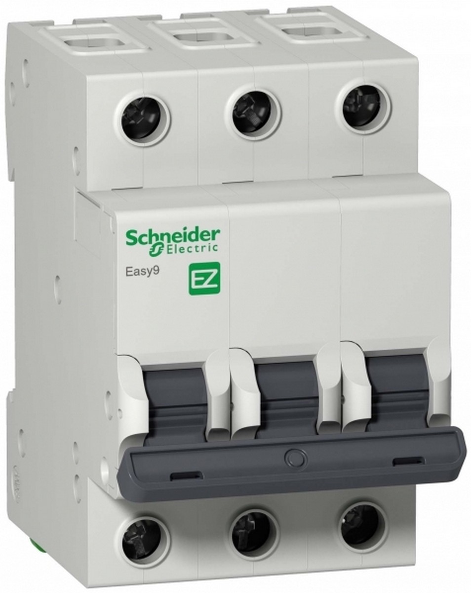 3 полюсные (трехполюсные) Автоматический выключатель SCHNEIDER ELECTRIC EASY 9 3P 10A (С) 4,5kA EZ9F34310