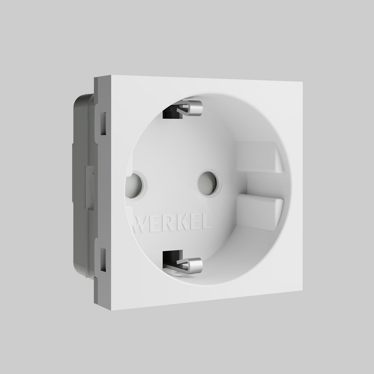 Werkel Белый механизмы Модульная Розетка Werkel Slot с заземлением и шторками (белый) W1171160