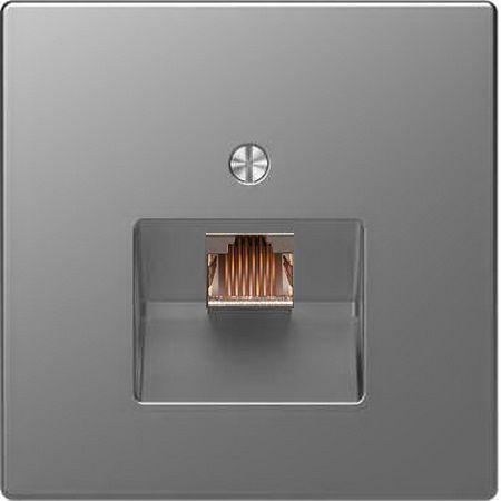 Merten D-Life Нержавеющая сталь Интернет розетка RJ45 6e Merten D-Life нержавеющая сталь