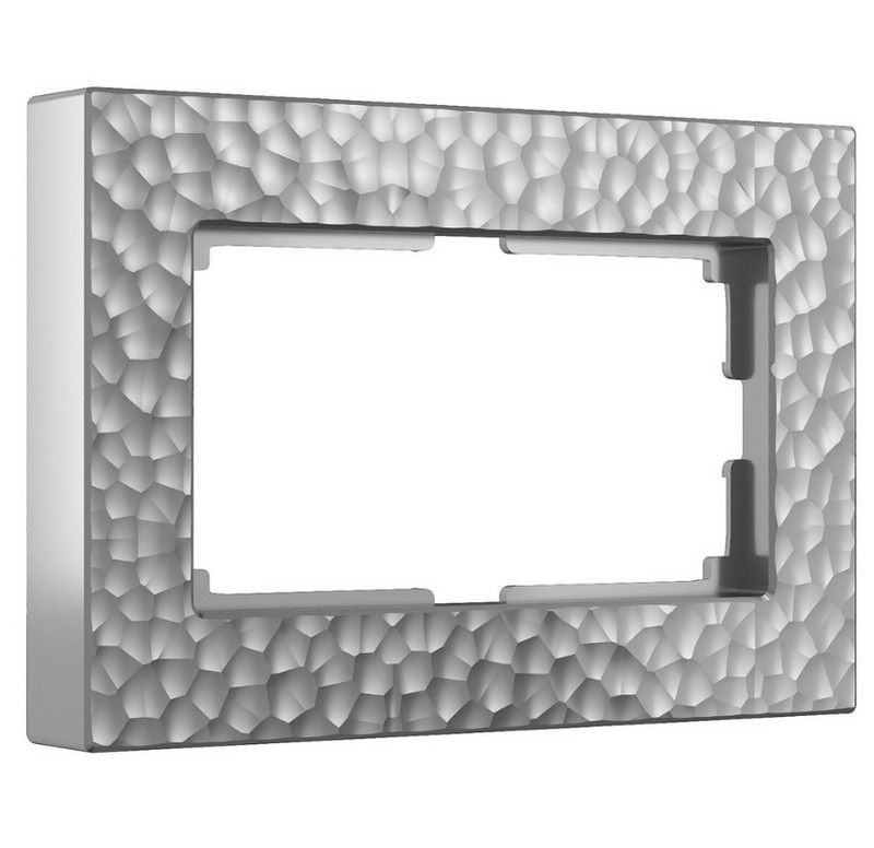 Рамки Werkel Hammer Рамка Werkel для двойной розетки Hammer (серебряный) W0082406