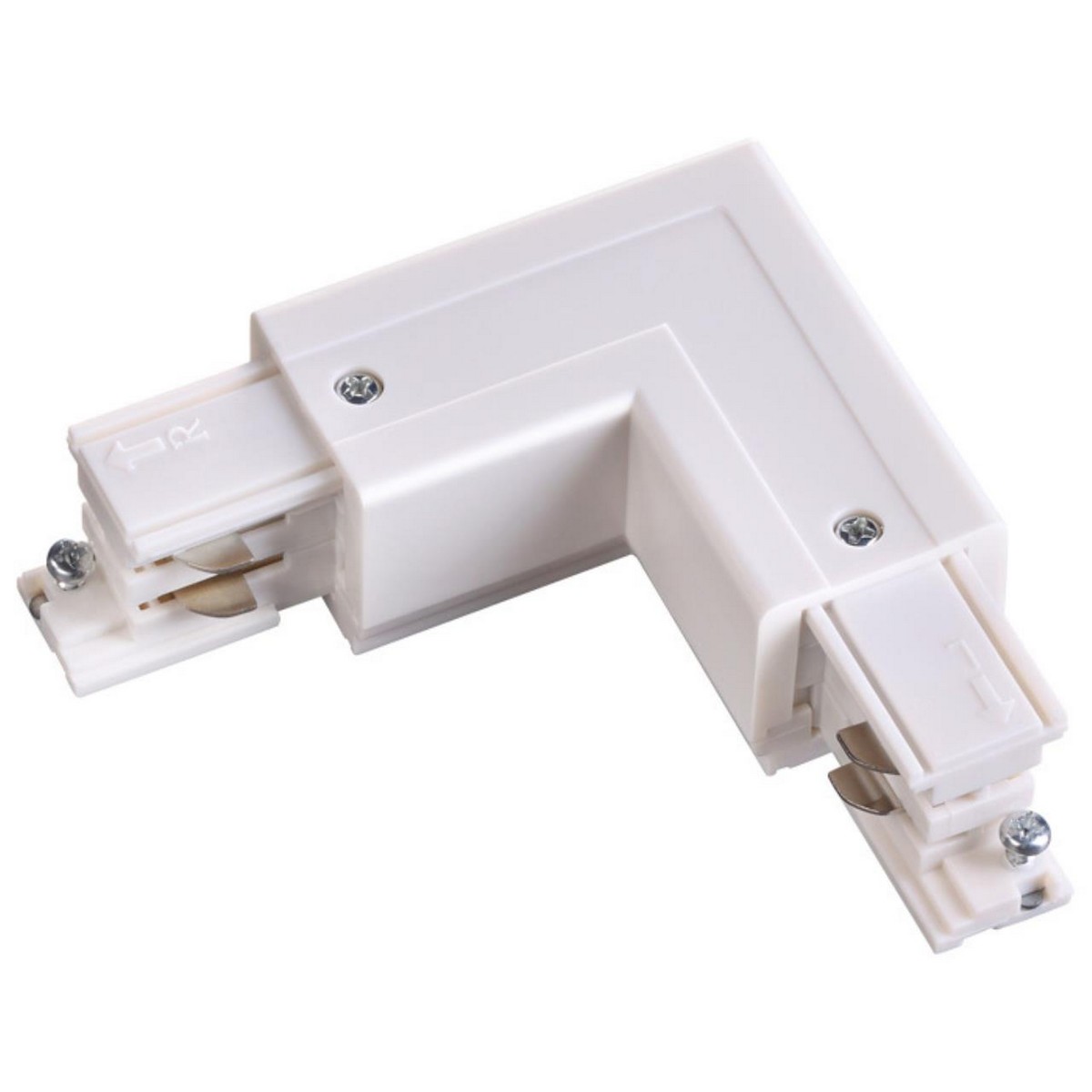 Трековые светодиодные светильники Соединитель L-образный внешний с токопроводом для трёхфазного шинопровода NOVOTECH 135062