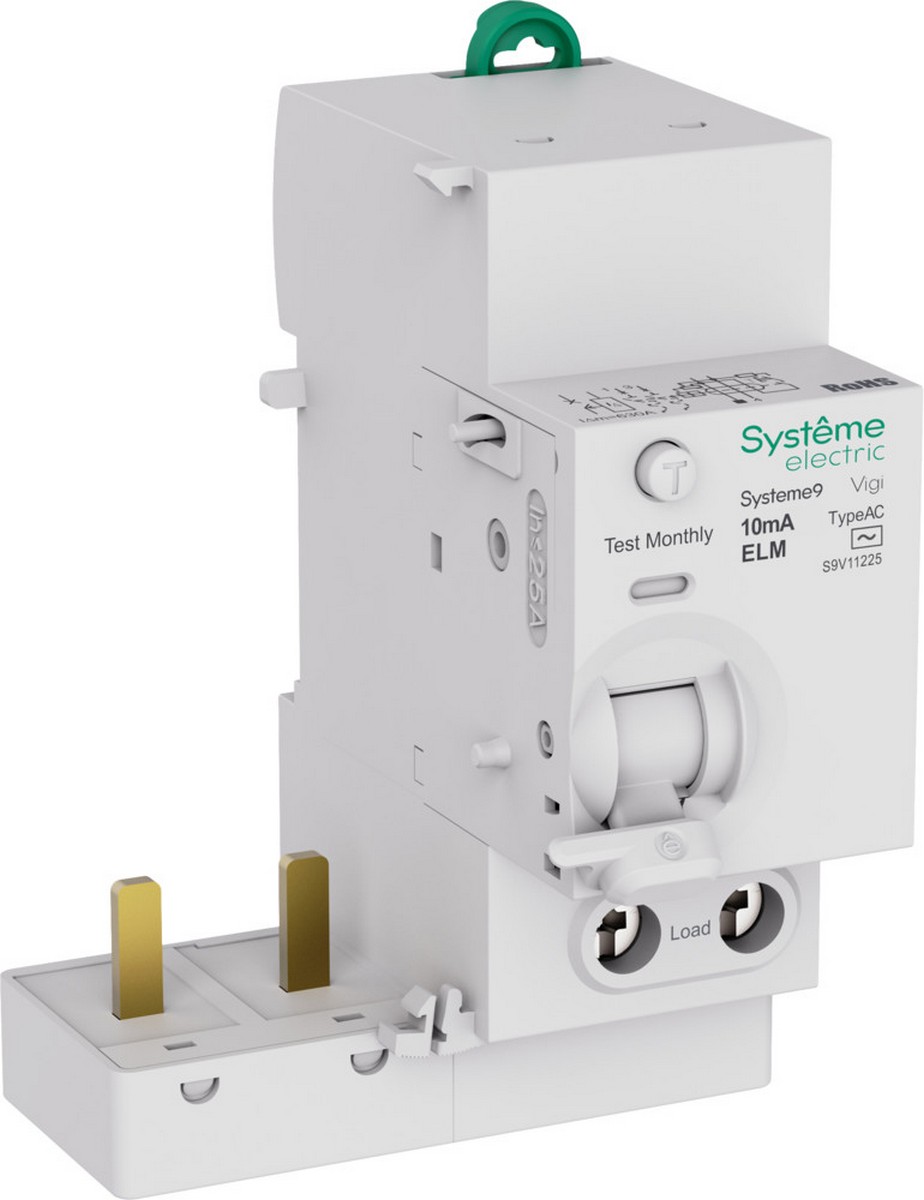Systeme Electric Блок диф. тока Systeme Electric Systeme9 (БДТ) 25A 2P 10мА Тип-AC S9V11225