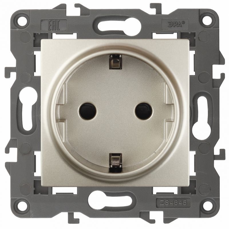 Розетки и выключаиели ЭРА Elegance Шампань Розетка ЭРА Elegance Шампань с/з 14-2101-04 Б0034268