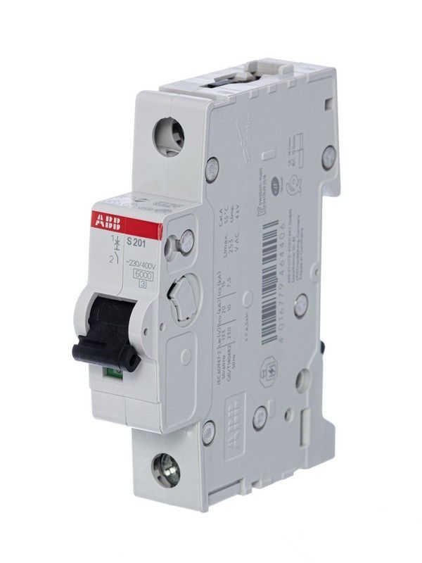 1 полюсные (однополюсные) Автоматический выключатель ABB S201 6A (C) 6kA 2CDS251001R0064