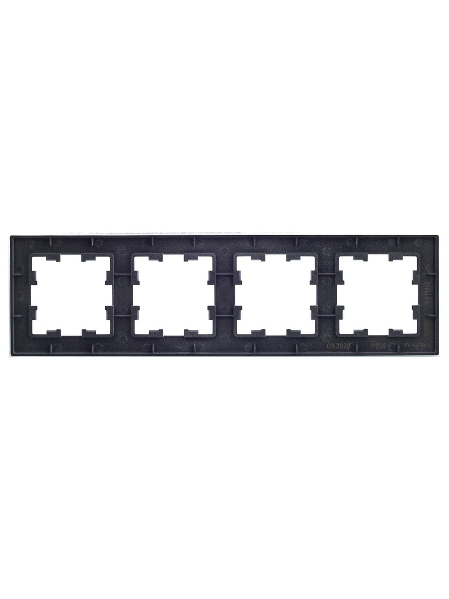 IEK Brite Рамки Рамка IEK BRITE 4-местная РУ-4-1-БрА металл алюминий BR-M42-M-K47