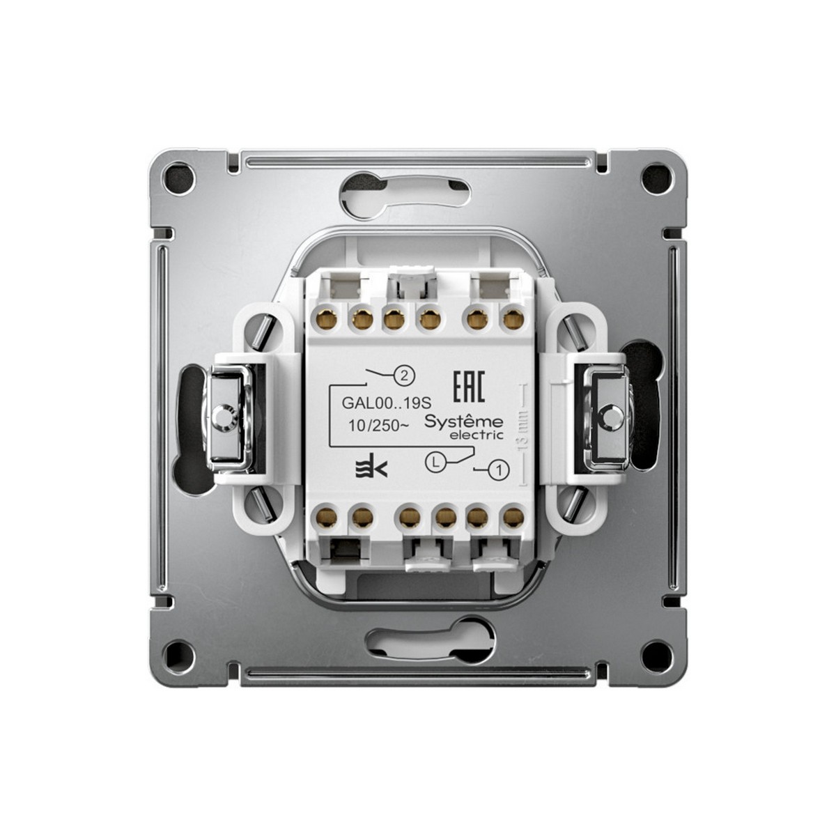 ArtGallery Базальт Выключатель SE ArtGallery Базальт 2-клавишный для жалюзи быстрозажим. клем. GAL001419S