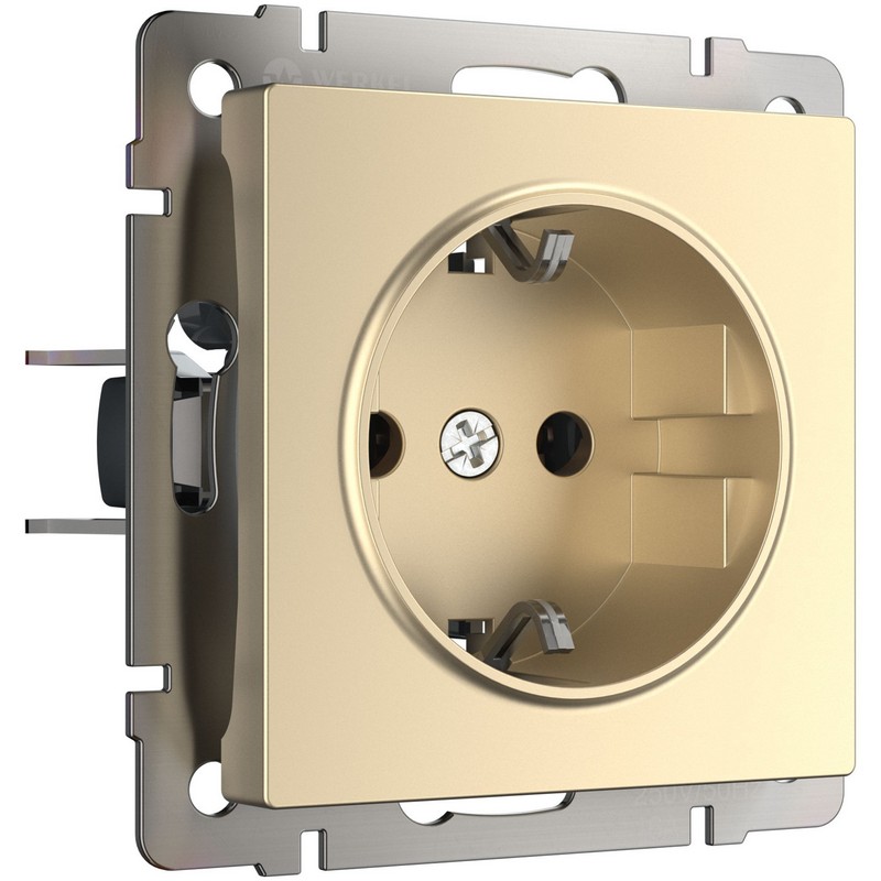 Werkel Шампань механизмы Розетка с заземлением Werkel W1171011 шампань IP20