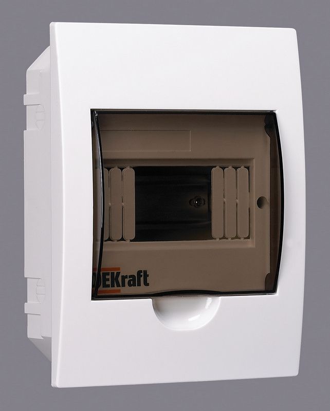 Пластиковые боксы и щиты Dekraft Корпус пластиковый Dekraft ЩРВ-П-6 встраиваемый 6 мод. IP41 31002DEK