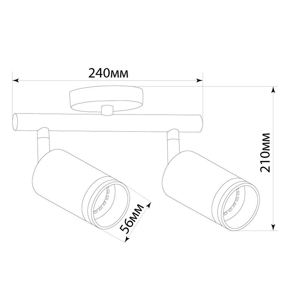 Светильники споты светодиодные Светильник спот Feron ML232 настенно-потолочный GU10 белый 41488 