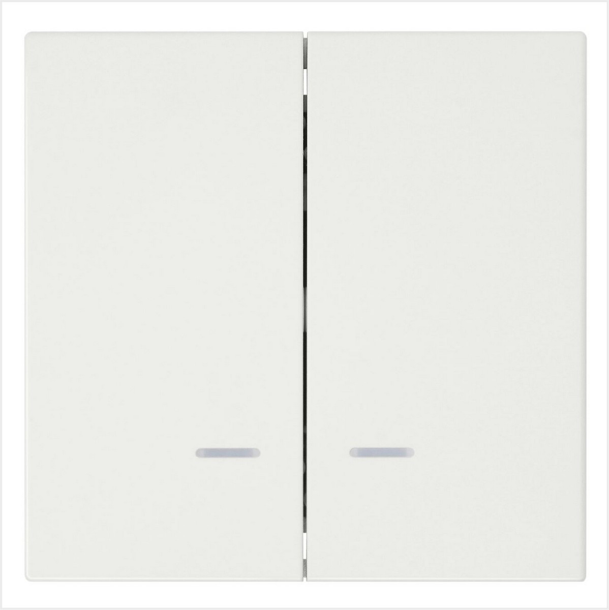 JASMART FD - розетки и выключатели Выключатель двухклавишный JASMART FD со светодиодами Сахара 3023NSH