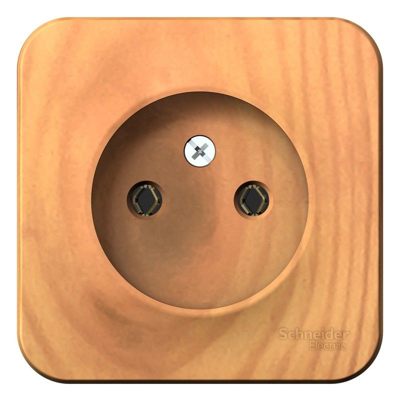 Blanca ясень розетки и выключатели Розетка SE Blanca б/з Ясень наружный без шторок изолир. пластина BLNRA000115