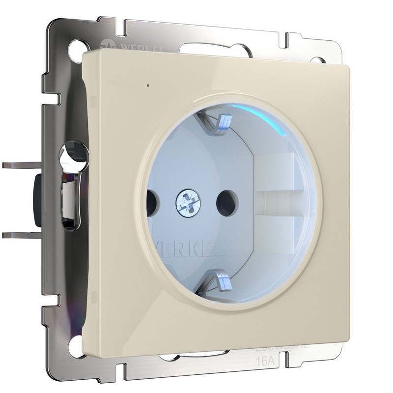 Werkel Слоновая кость механизмы Розетка Werkel с подсветкой (слоновая кость) W1171403