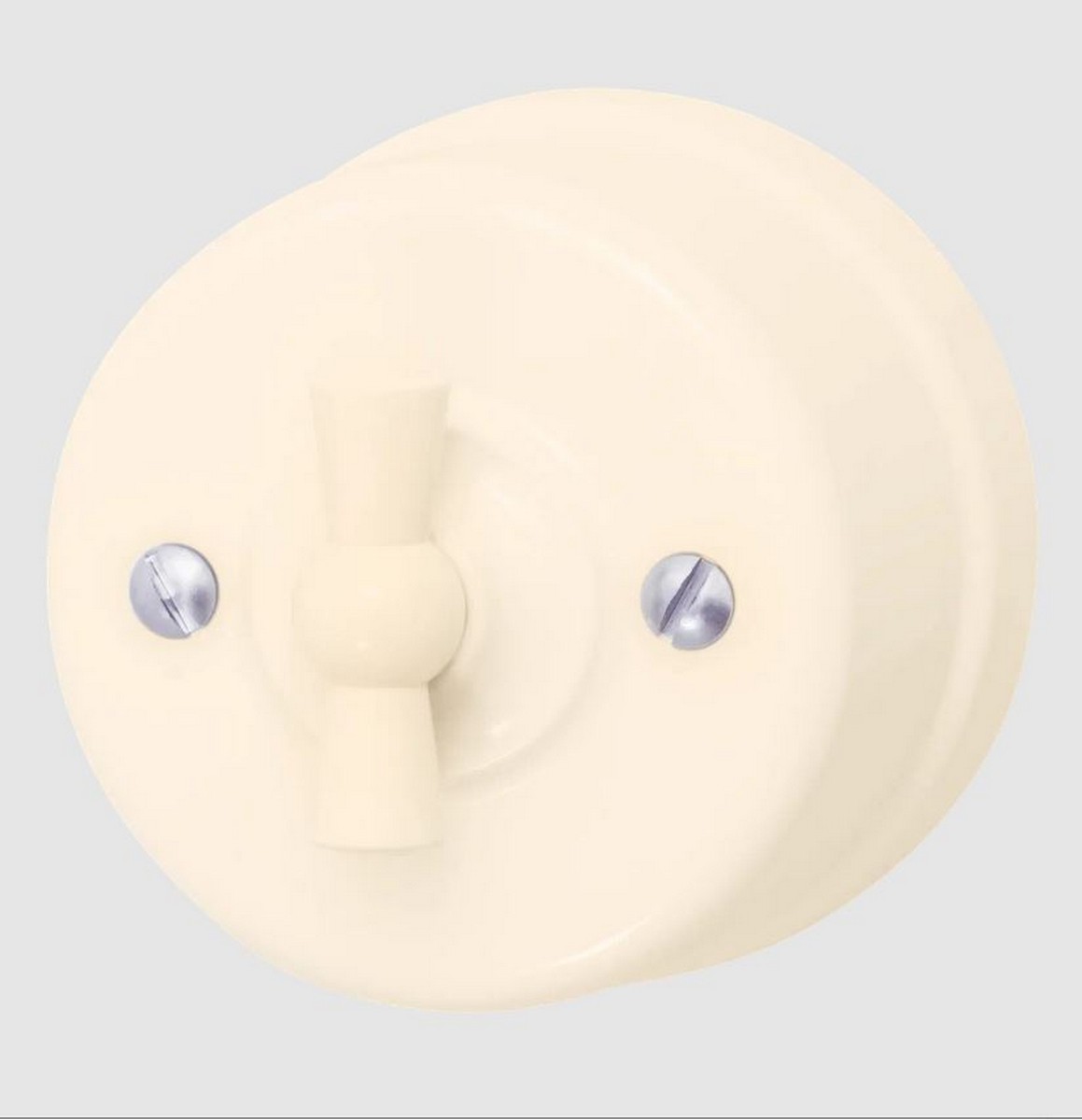 Bironi Лизетта - Ретро розетки и выключатели Выключатель BIRONI Лизетта Пластик Песочное золото 1-кл B1-200-24