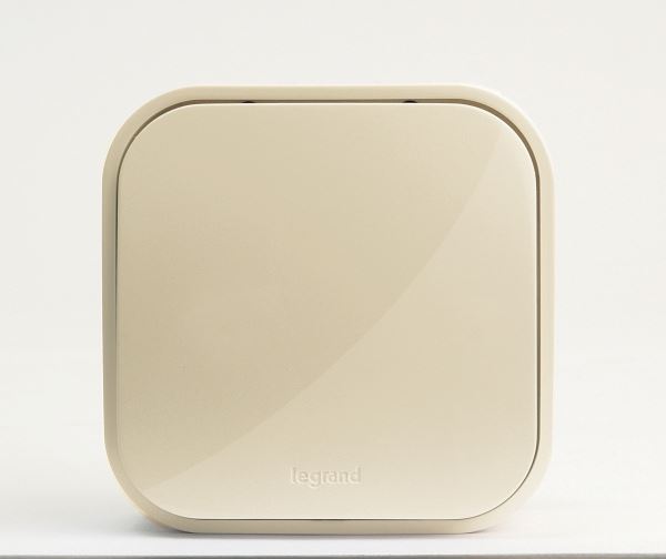 Накладные Розетки и выключатели Legrand Quteo Бежевый Переключатель Legrand Quteo 10A 1-клавишный проходной бежевый  782234