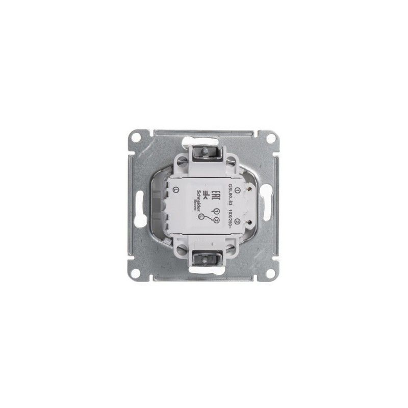 Glossa Белый Переключатель Systeme Electric Glossa Белый 1-клавишный с подсветкой, сх.6а GSL000163