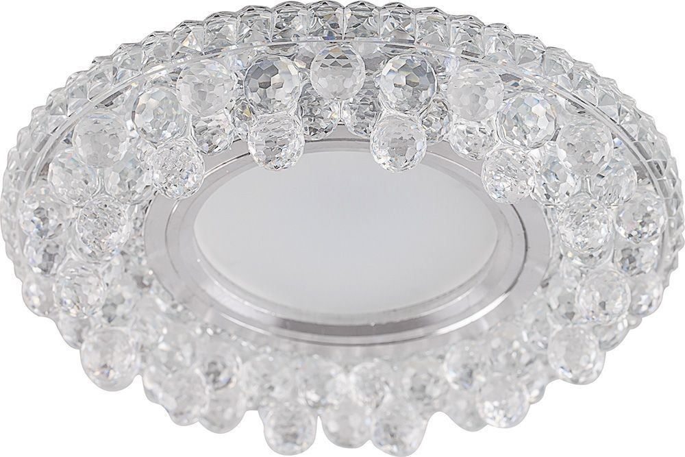 Встраиваемые светодиодные светильники Светильник встраиваемый Feron CD941 с LED подсветкой MR16 прозрачный 32654