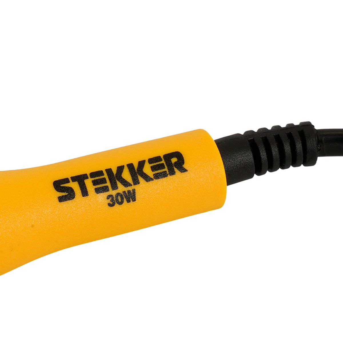 Паяльник STEKKER PLE201- 30 30W с кнопкой вкл., нихромовый нагреватель, долговечное жало, 230В 49799 фото