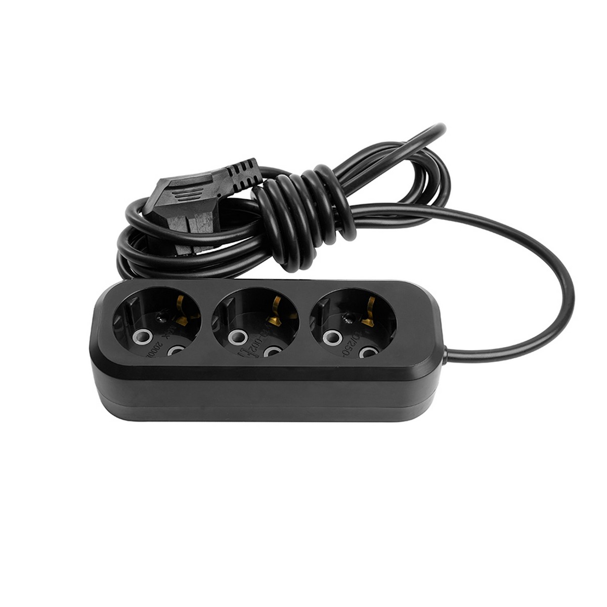 Колодки и удлинители, тройники Удлинитель 3-местный с/з Stekker HM01-30-05 5м 3x0,75 Home (У10-002) черный 50420 