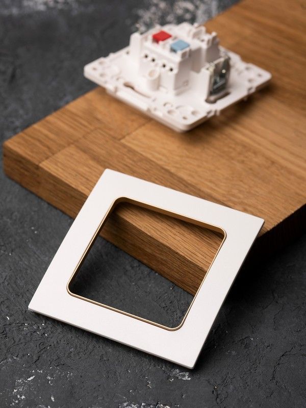 EKF Стокгольм белый Рамка 1-ая EKF PROxima Стокгольм Белый Линяя шампань  EYM-G-302-10