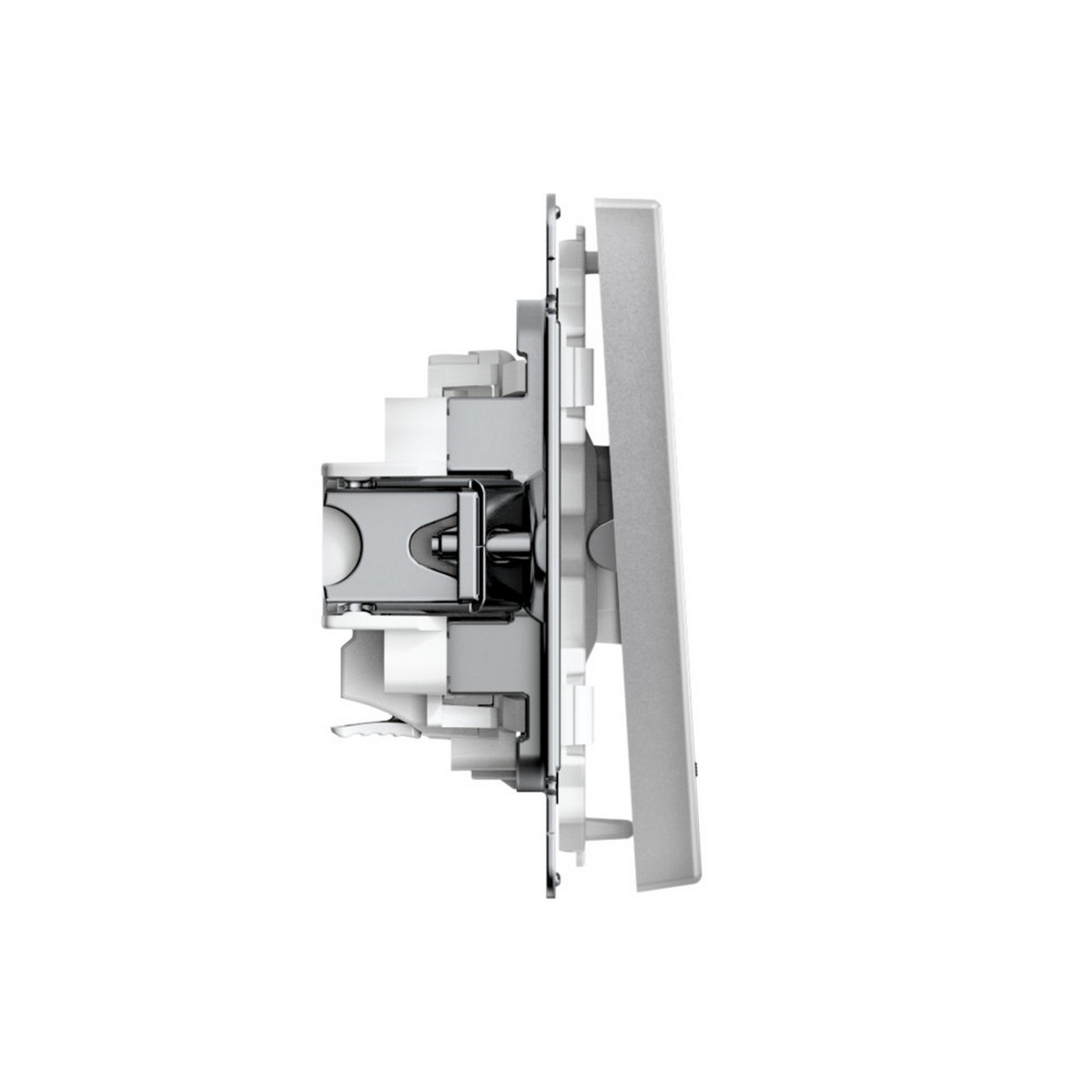 ArtGallery Алюминий Выключатель SE ArtGallery Алюминий 1-клавишный с подсветкой, быстрозажим. клем. GAL000313S