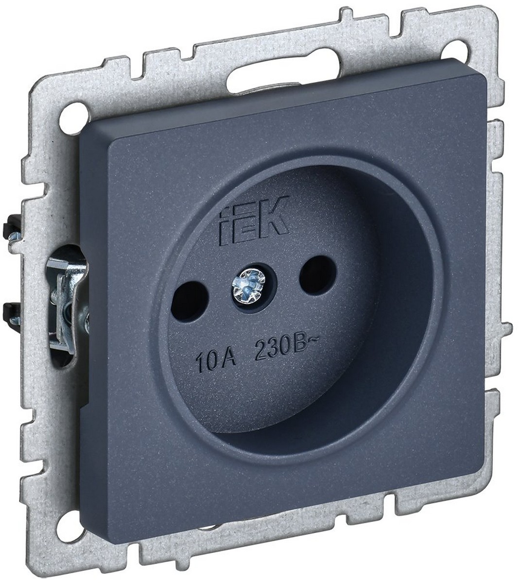 IEK Brite Маренго Розетка IEK BRITE 1-местная без заземления без защитных шторок 10А РС10-1-0-БрМ маренго BR-R10-10-K3