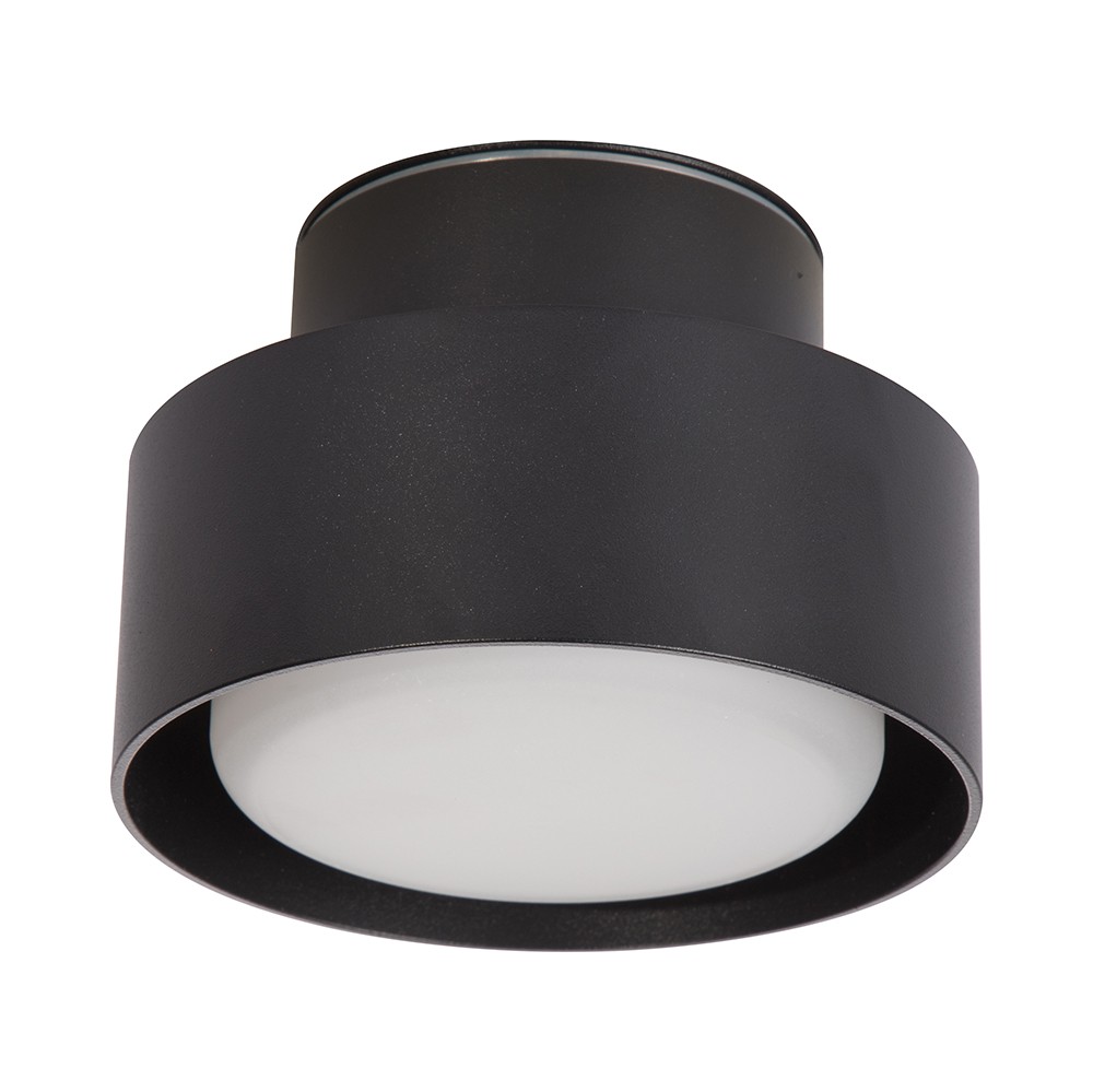 Светильники споты светодиодные Светильник спот потолочный Feron HL367 Barrel AURA 12W GX53 чёрный IP44 48406 