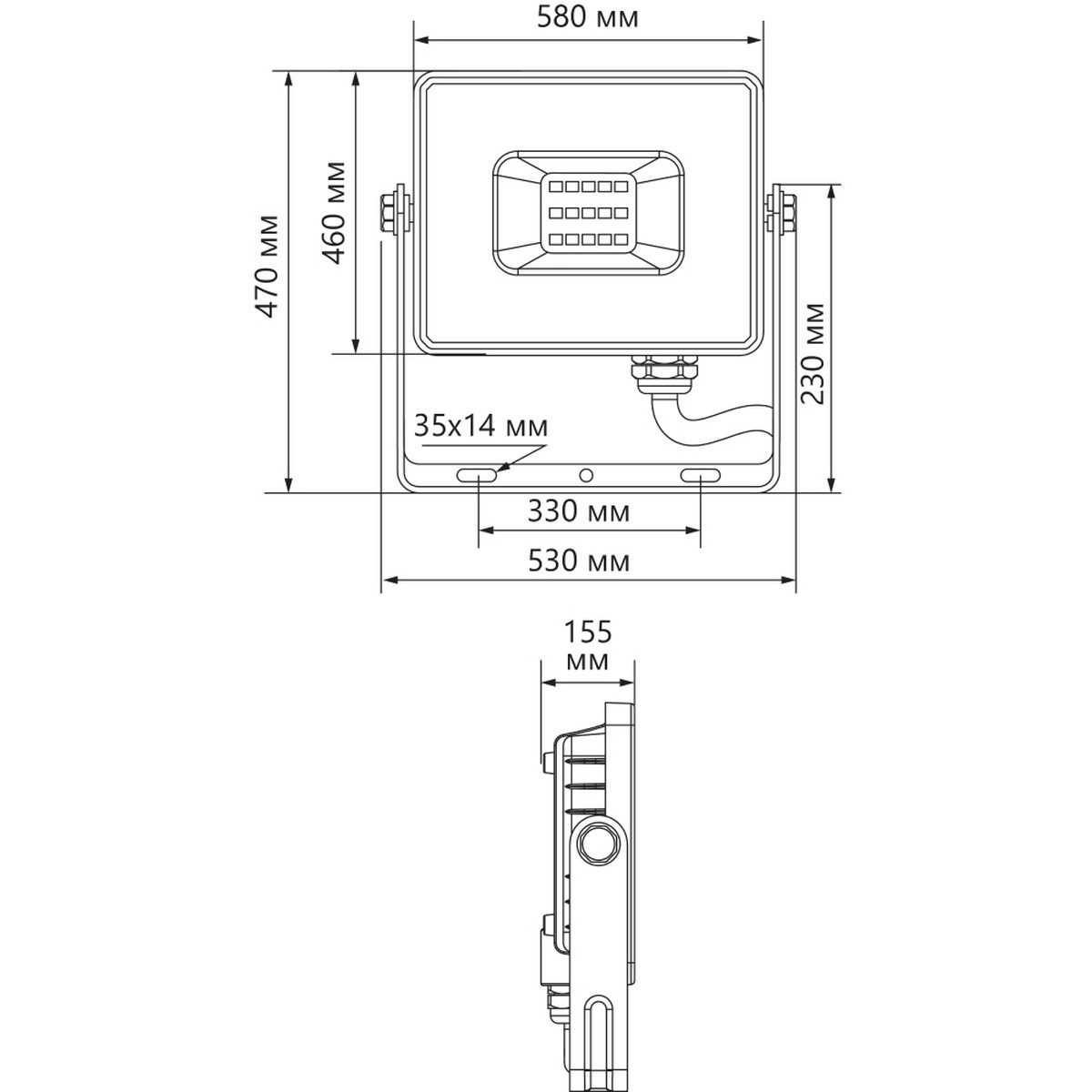 Прожекторы светодиодные Светодиодный прожектор Feron LL-928 IP65 500W Черный 6400K 41157 