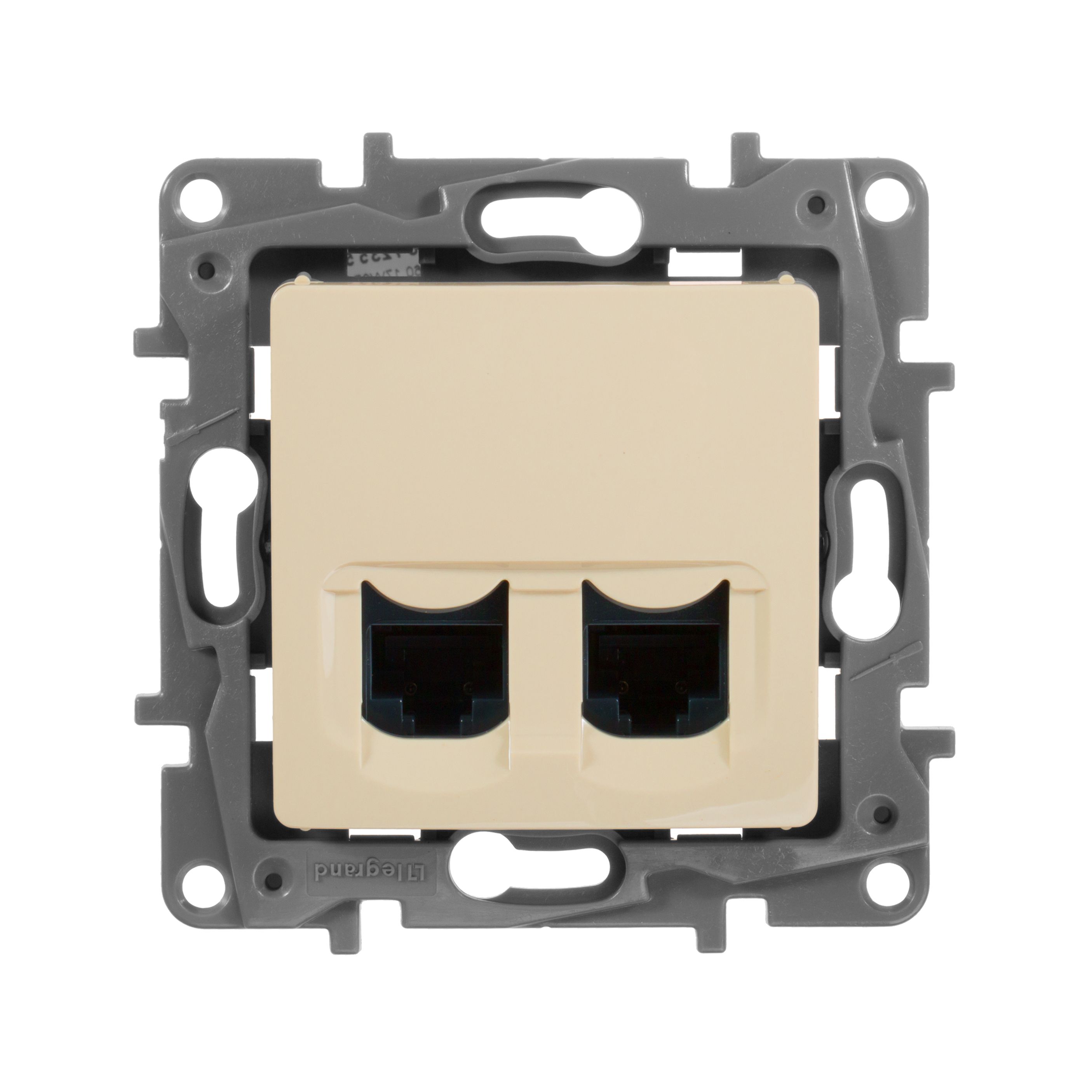 Legrand Etika Слоновая кость Розетка компьютерная Legrand Etika слоновая кость 2-ая RJ45, категория 5е UTP 672355
