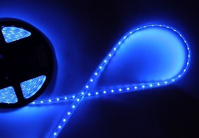 Светодиодная лента синяя Светодиодная лента Eleganz SMD 3528 Синий 300 Led 12 В IP20 4,8 Вт/м (цена за метр)