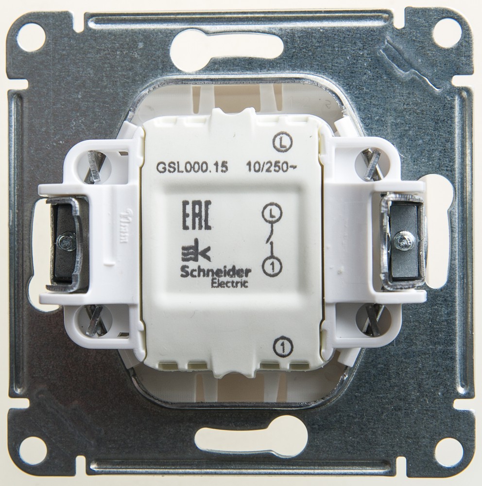 Glossa Перламутр Кнопка Systeme Electric Glossa Перламутр нажимная сх.1, 10AX механизм GSL000615