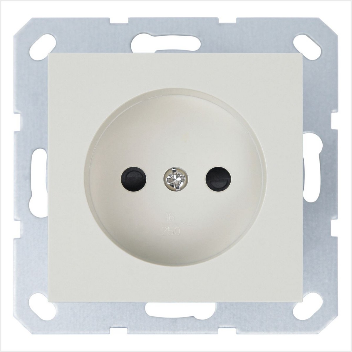 JASMART G - розетки и выключатели Розетка JASMART без заземления с защитными шторками слоновая кость G5503V