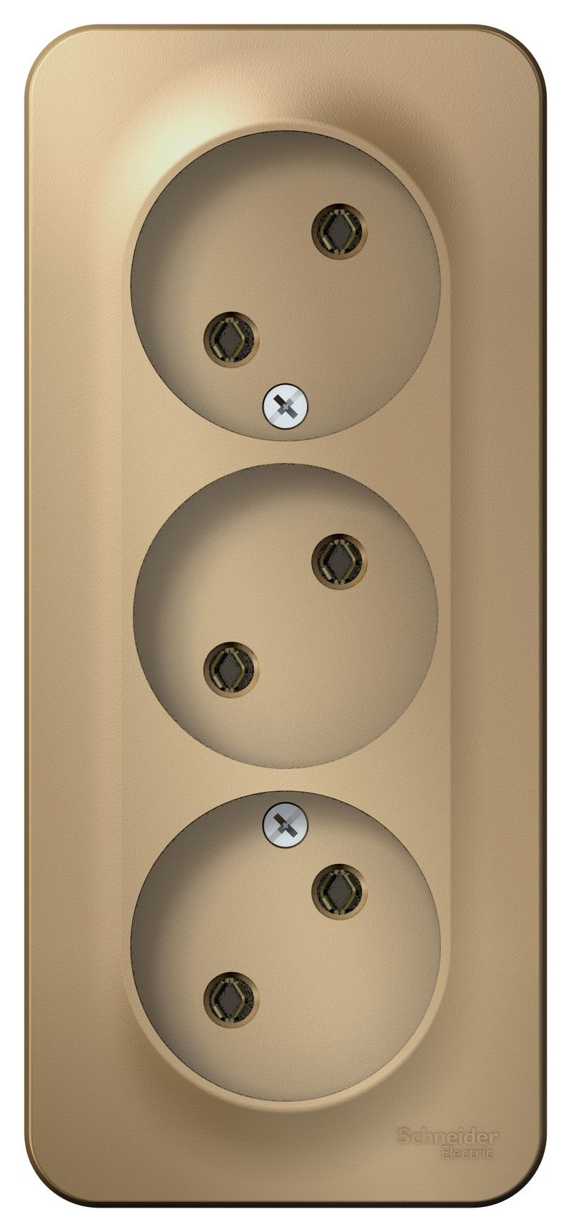 Blanca титан розетки и выключатели Розетка SE Blanca 3-ая Титан наружный б/з без шторок изолир. пластина BLNRA000314