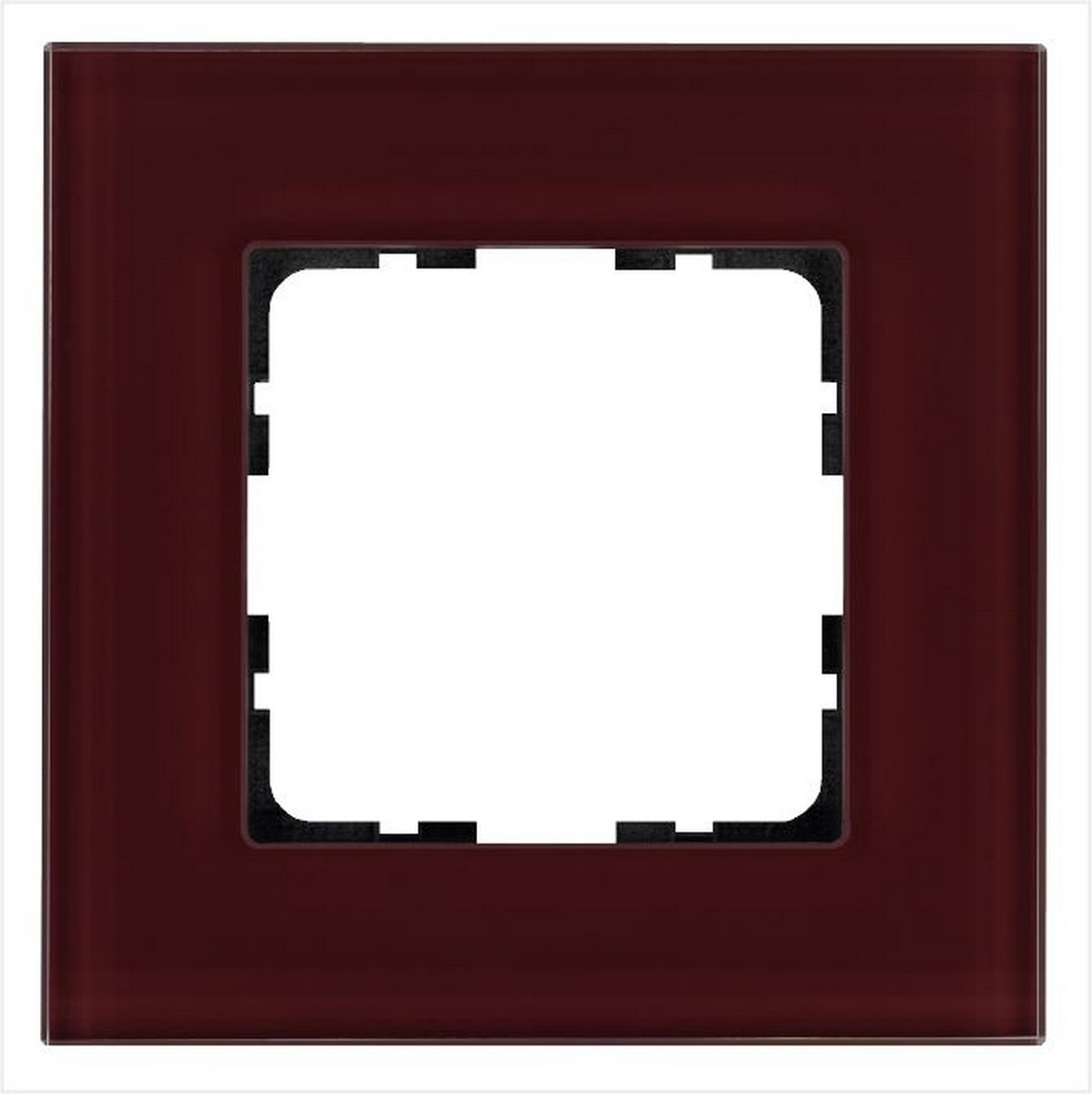 JASMART G - розетки и выключатели Рамка JASMART 1-постовая стекло Гранатовый GLASS G1001GH