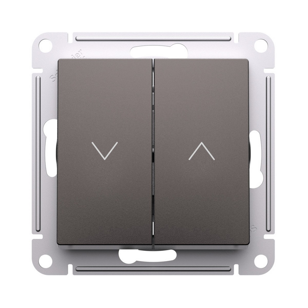 AtlasDesign Мокко Выключатель Systeme Electric AtlasDesign Мокко 2-клавишный жалюзи, 10А, механизм ATN000619