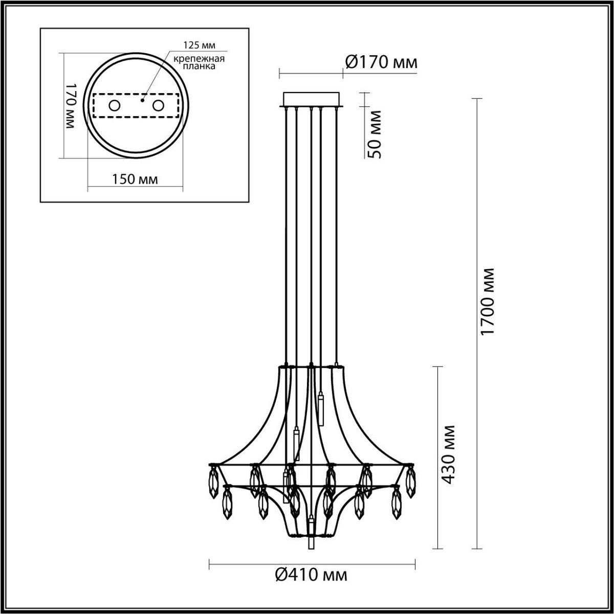 Люстры Подвесной светильник ODEON LIGHT EXCLUSIVE 6699/35L FLAMENCO LED 