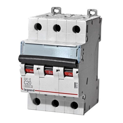 3 полюсные (трехполюсные) Автоматический выключатель Legrand DX3-E 3P 20А (С) 6000/6kA 407292