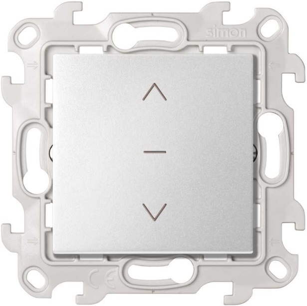Розетки и выключатели Simon 24 Алюминий Выключатель жалюзи Simon 24 Алюминий 3-позиционный 2420333-033