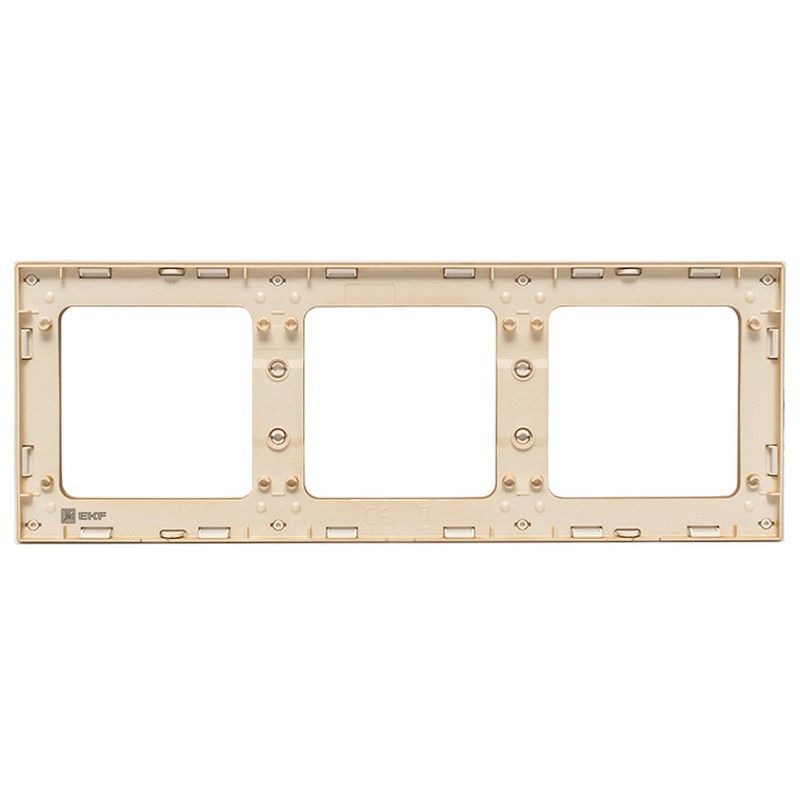 EKF Стокгольм белый Рамка 3-ая EKF PROxima Стокгольм Белый Линия шампань  EAM-G-302-20