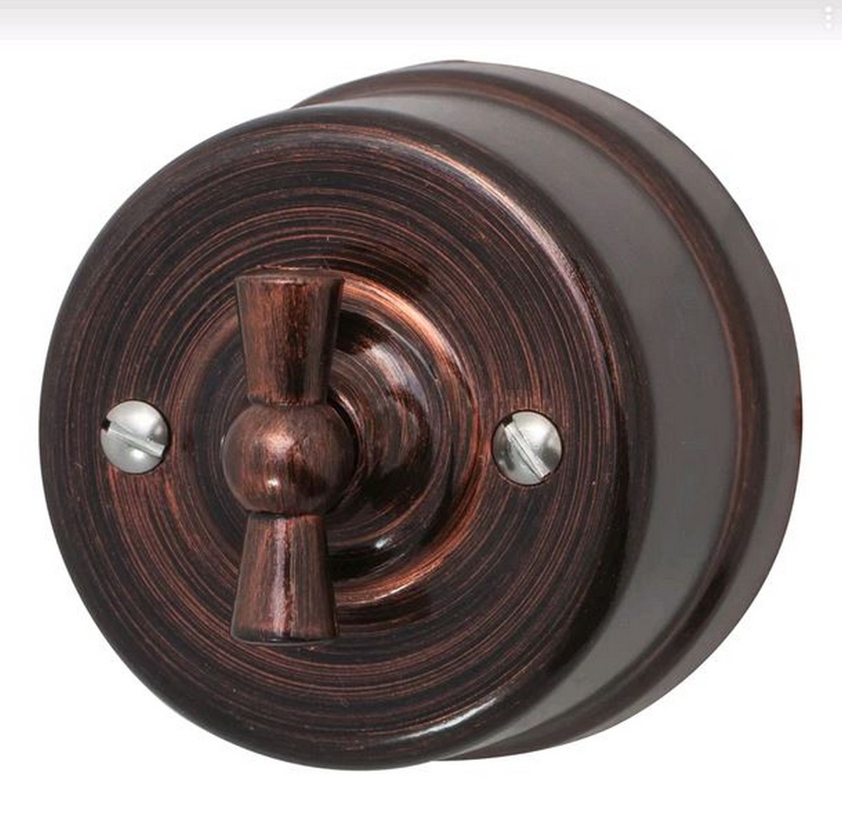 Bironi Лизетта - Ретро розетки и выключатели Выключатель 2-кл BIRONI Пластик Медный век B1-202-16