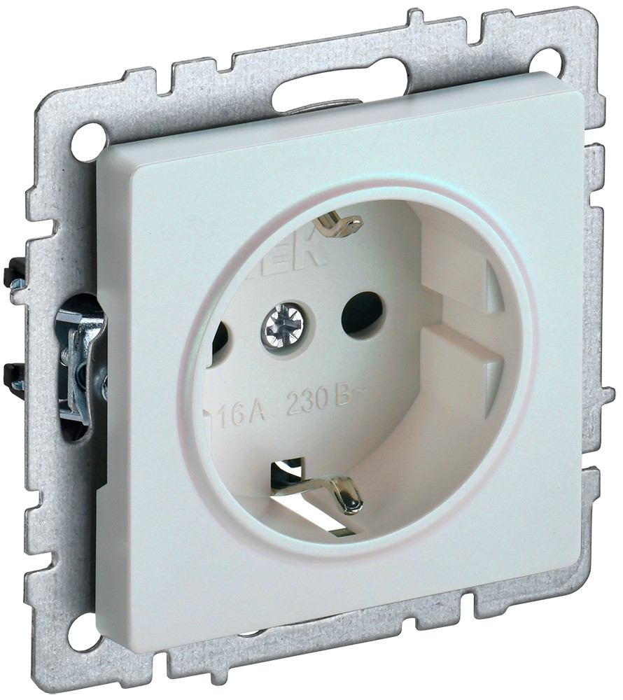 IEK Brite Жемчуг Розетка IEK BRITE с/з с шторками 16А РС14-1-0-БрЖ жемчуг BR-R14-16-K36