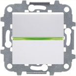 Механизмы ABB Zenit Белый Переключатель одноклавишный с подсветкой 16А ABB ZENIT (белый)