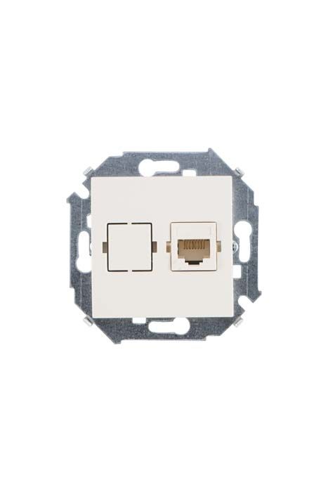 Розетки и выключатели Simon 15 Бежевый Розетка компьютерная Simon 15 Бежевая 1-ая RJ45 кат.5е 1591598-031