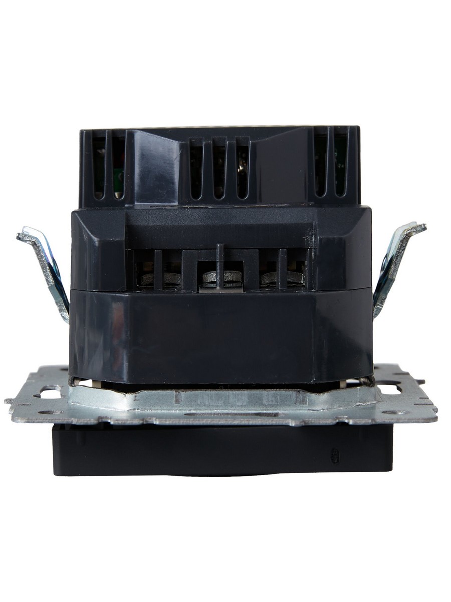 IEK Brite Графит Розетка IEK BRITE с с/з и шторками 16А с USB A+A 3,1А РЮш10-2-БрГ графит BR-R14-16-U21-D31-K53